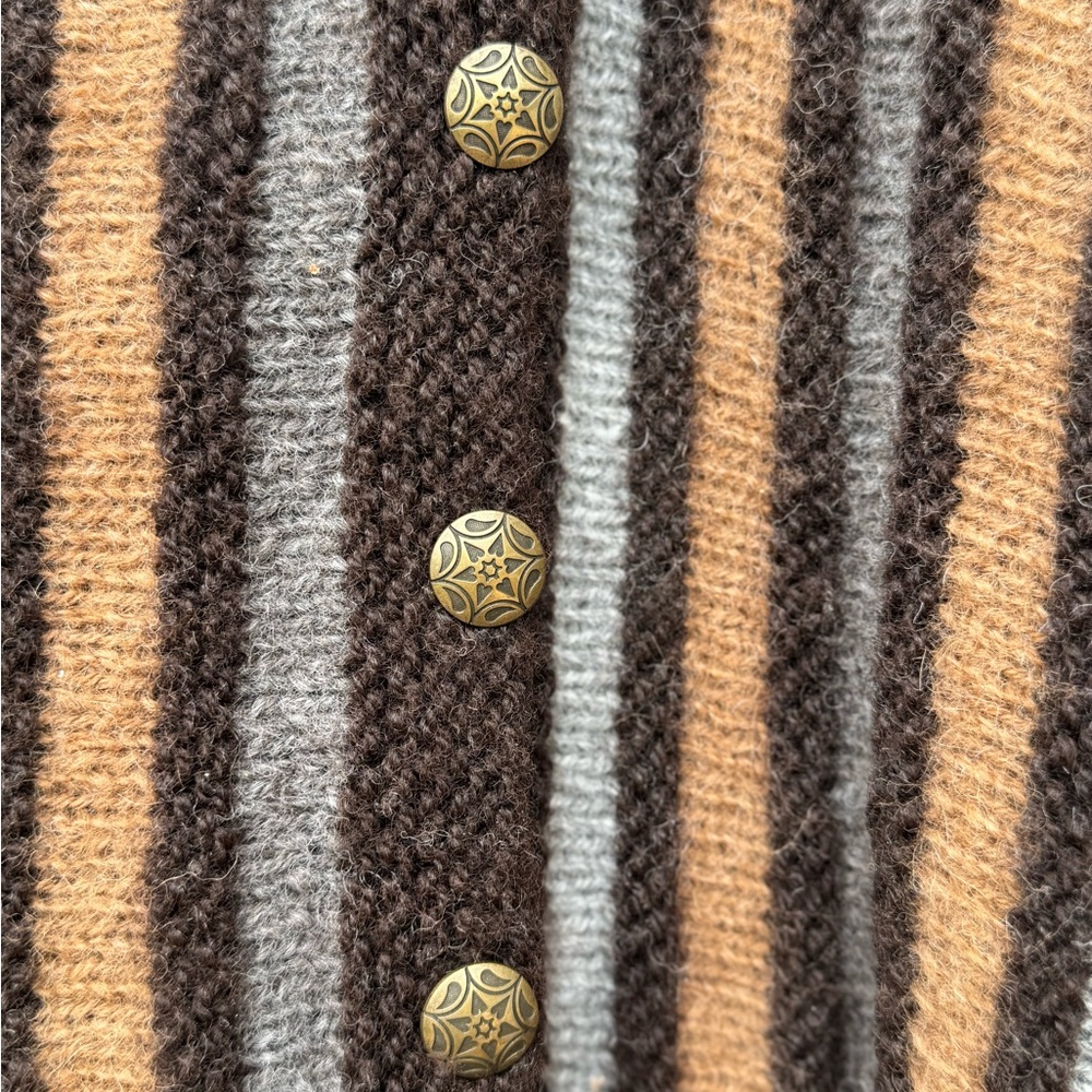 Handspun Alpaca Sweater Vest Handmade Artisan Boho XL XXL Stretch Knit - Picture 3 of 3
